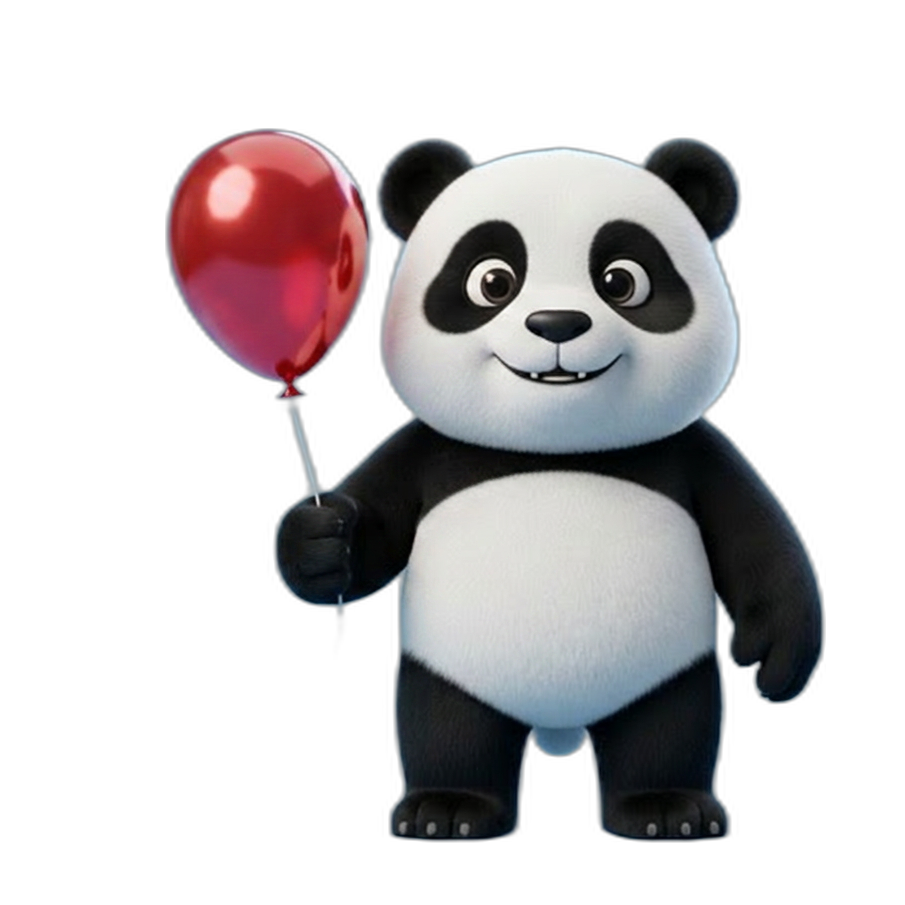 Panda avec un ballon